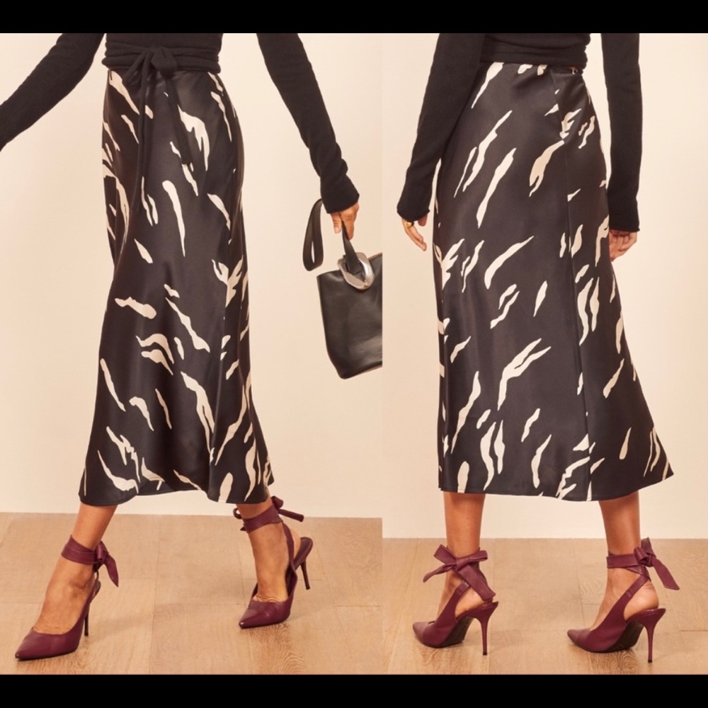 Reformation silk skirt. Size 0. Worn once.